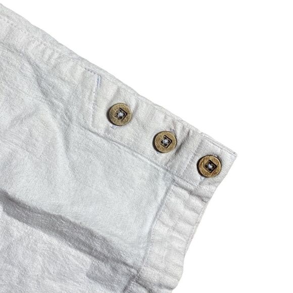 Patagonia pants white 55% hemp wide legged crop pants size 10 - Picture 3 of 7